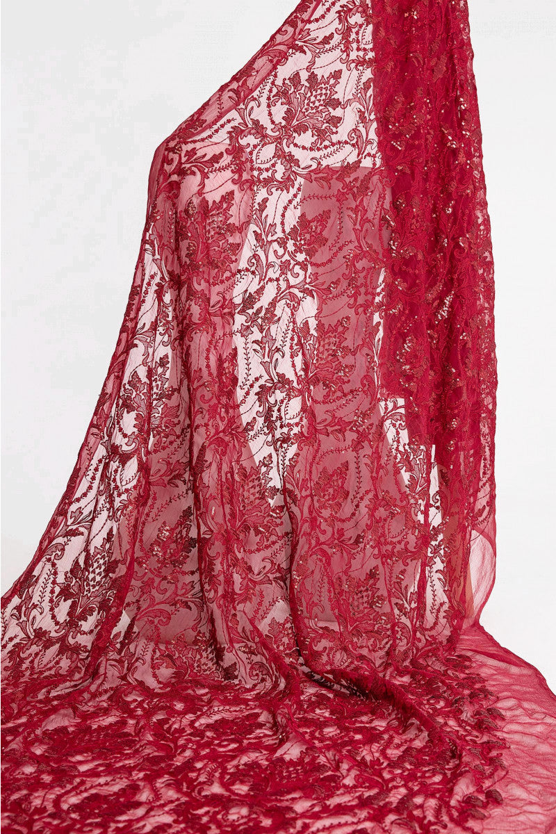 M.Luxe Fabrics Lf-304-Maroon