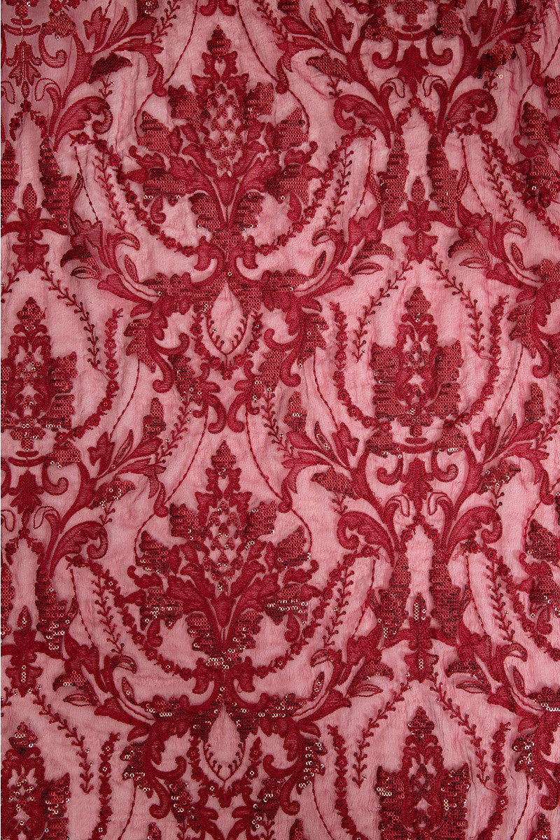 M.Luxe Fabrics Lf-304-Maroon