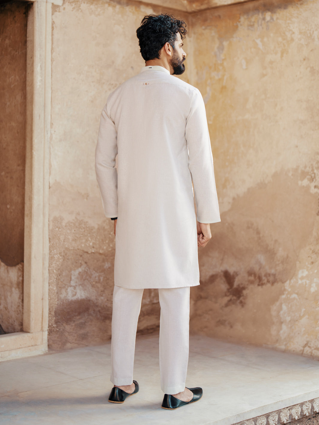 Light Blue Blended Kurta Trouser - AL-KT-3065