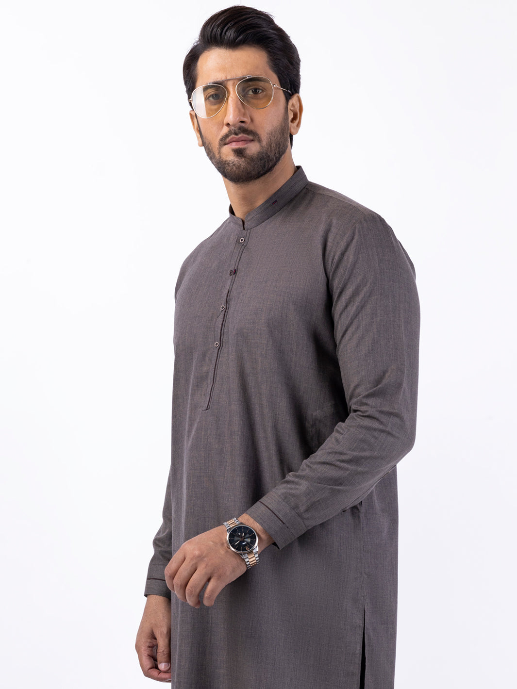 Brown Blended Kurta Trouser - AL-KT-3078