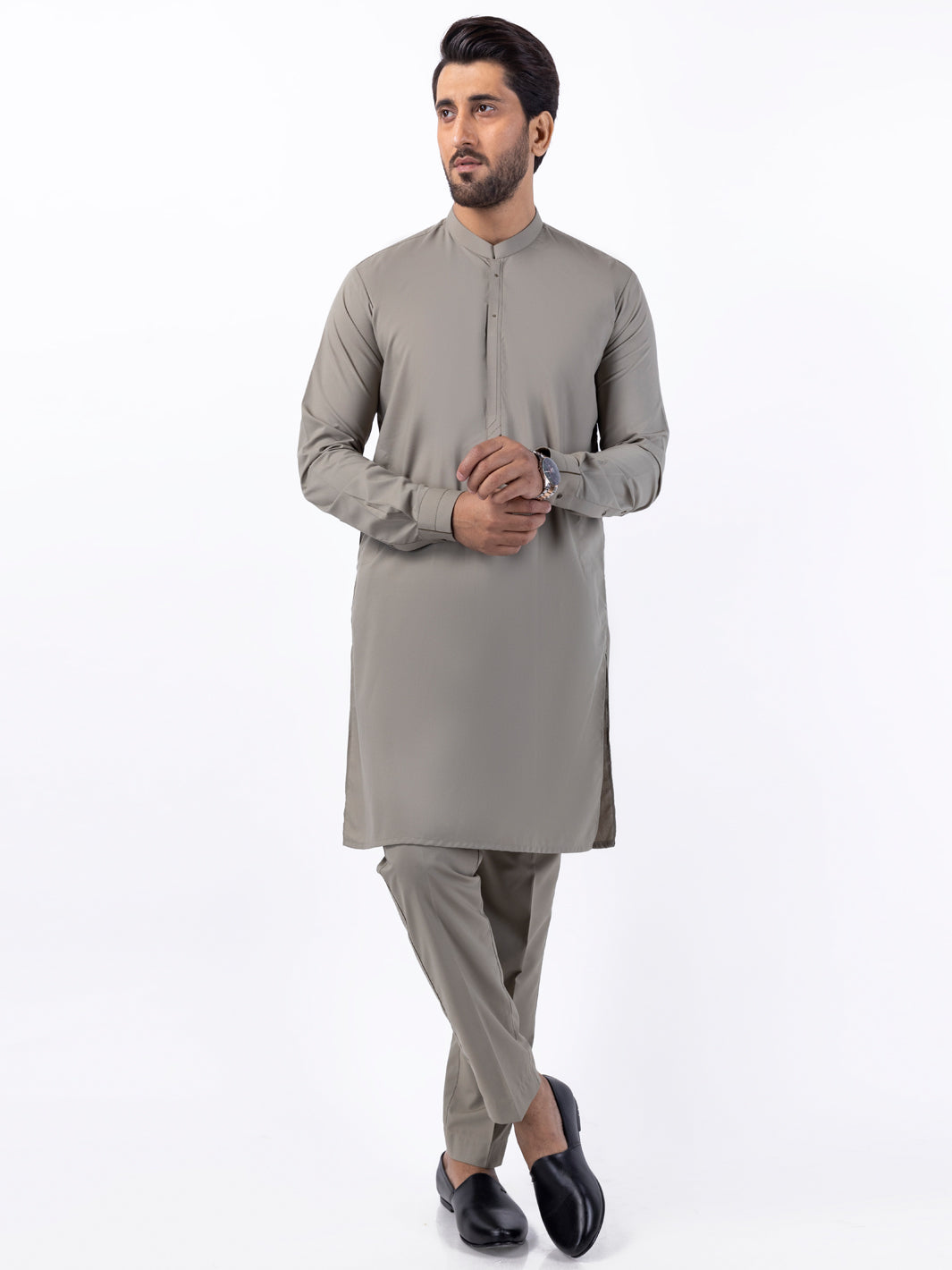 Light Green Blended Kurta Trouser - AL-KT-3074