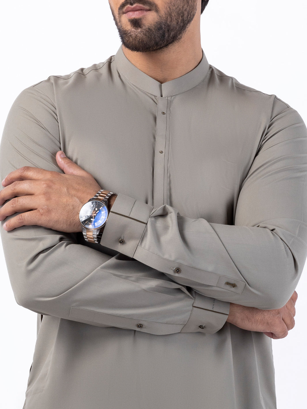 Light Green Blended Kurta Trouser - AL-KT-3074