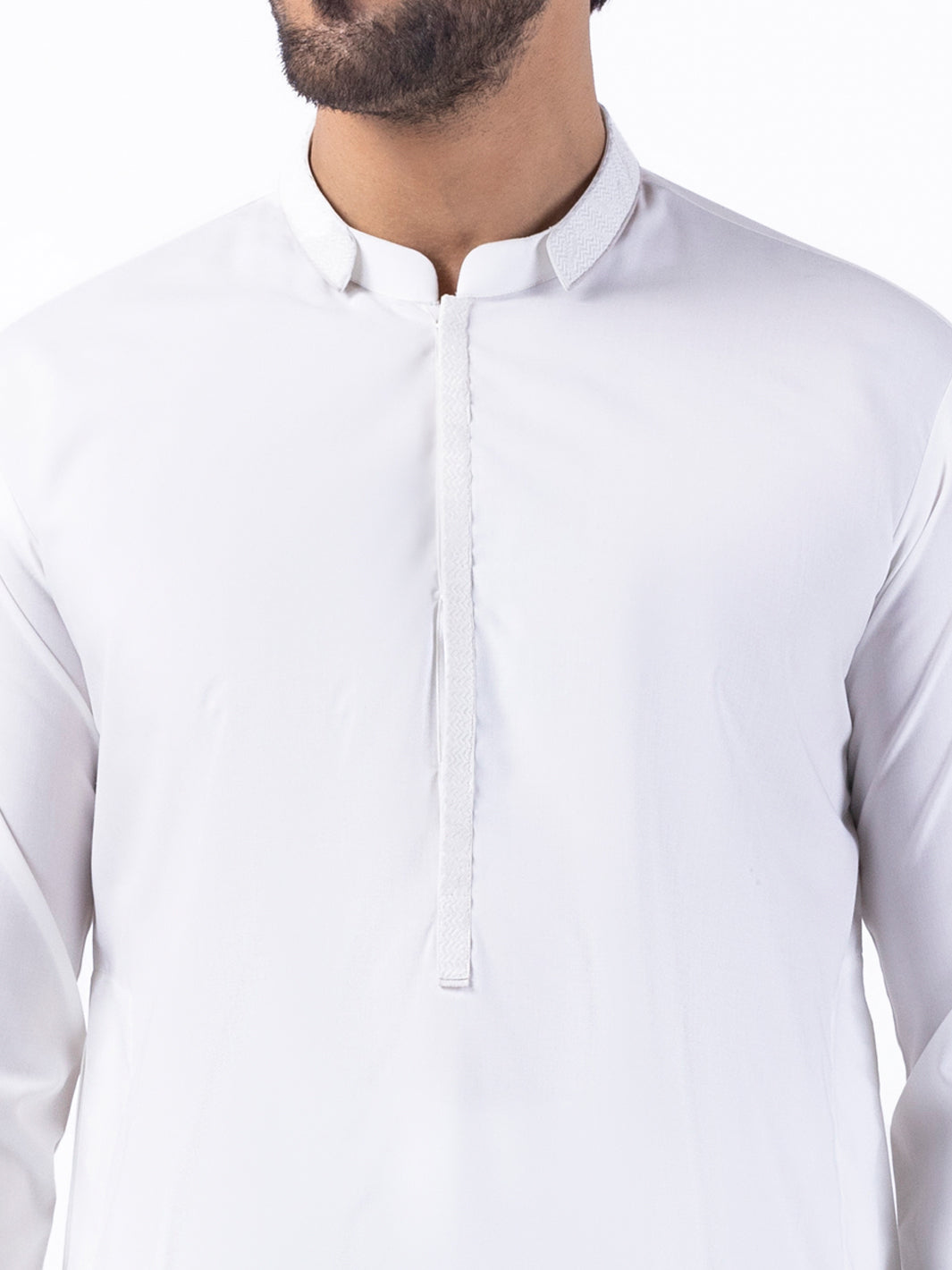 White Blended Kurta Trouser - AL-KT-3082