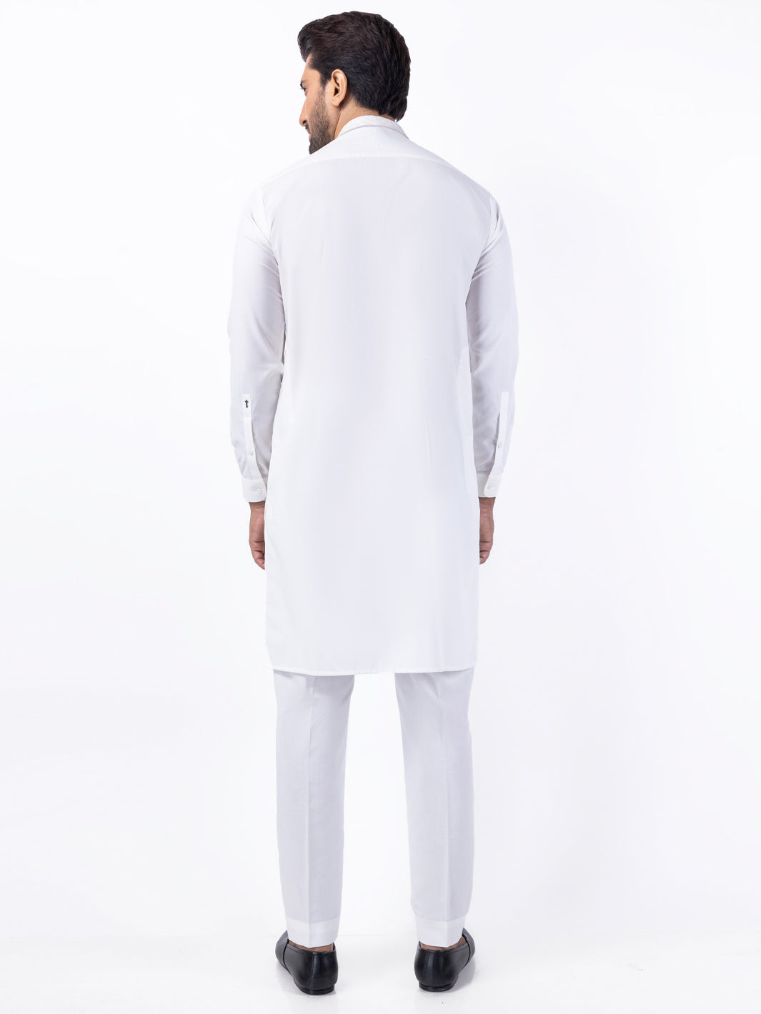 White Blended Kurta Trouser - AL-KT-3082
