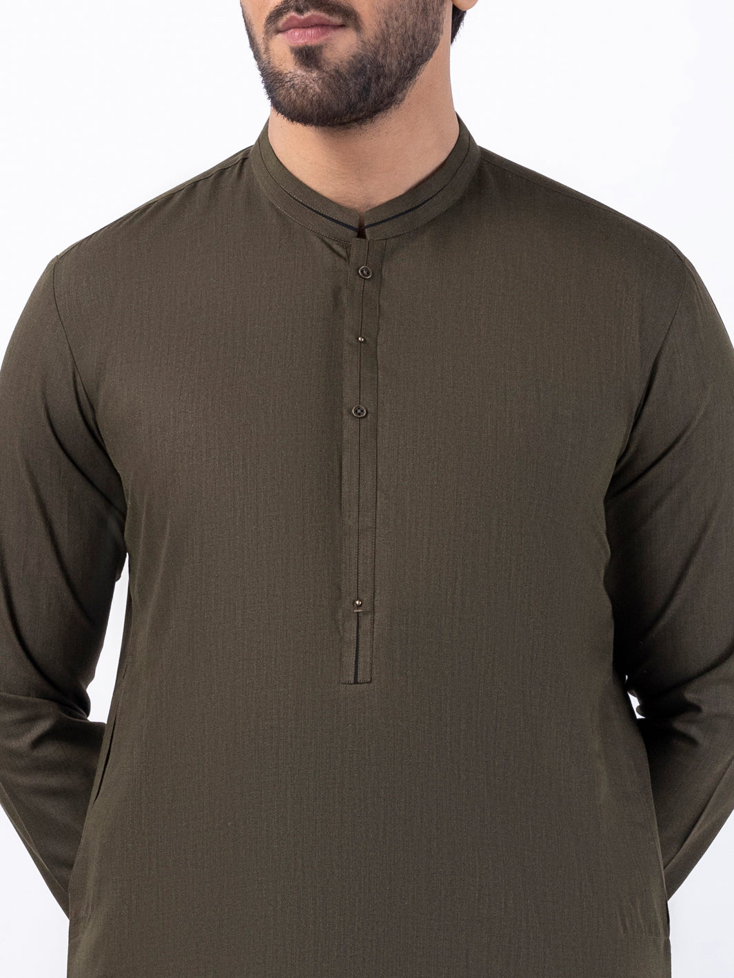 Olive Blended Kurta Trouser - AL-KT-3085