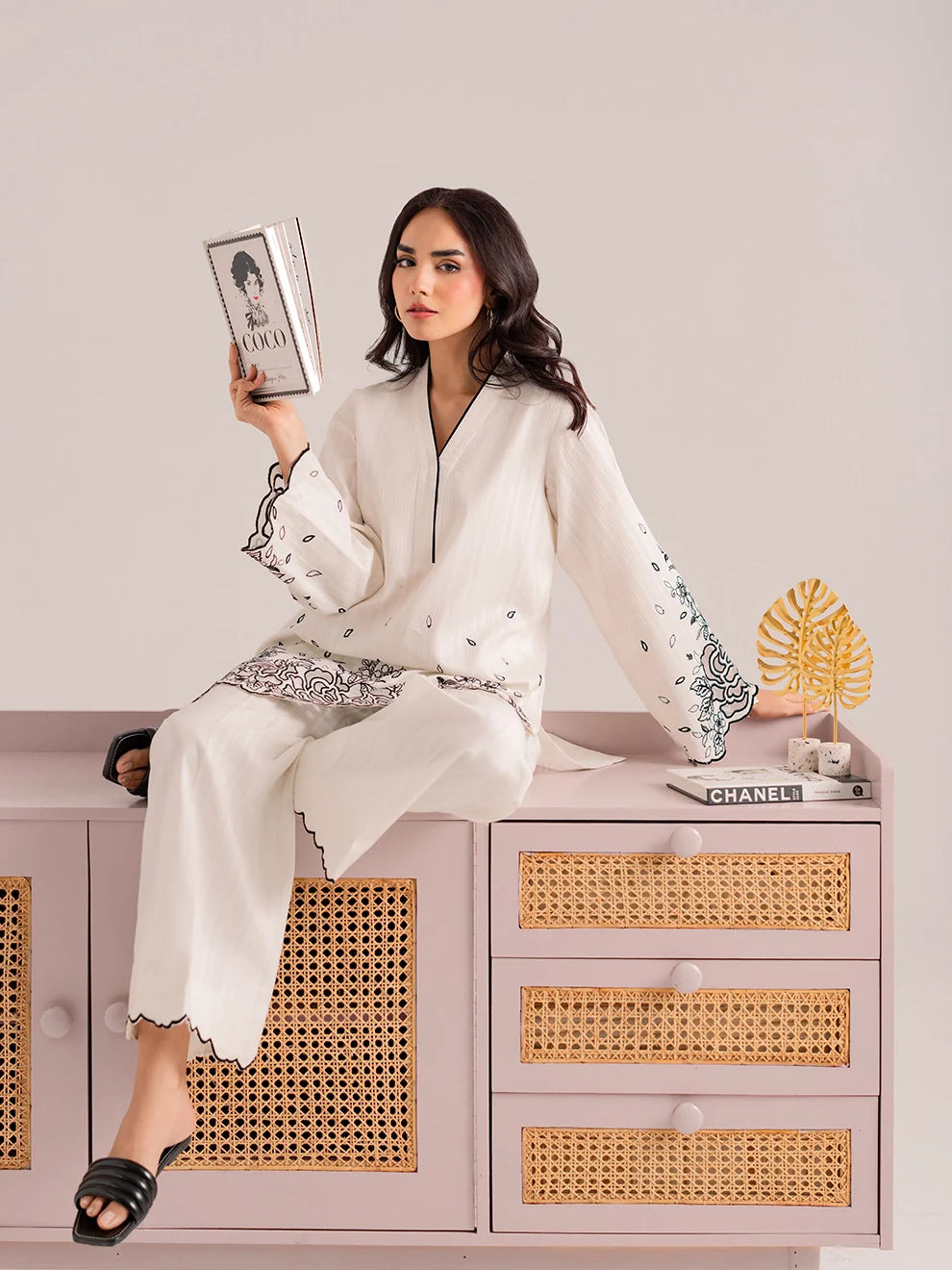 Noirvale | 2Pc Embroidered Cotton Set