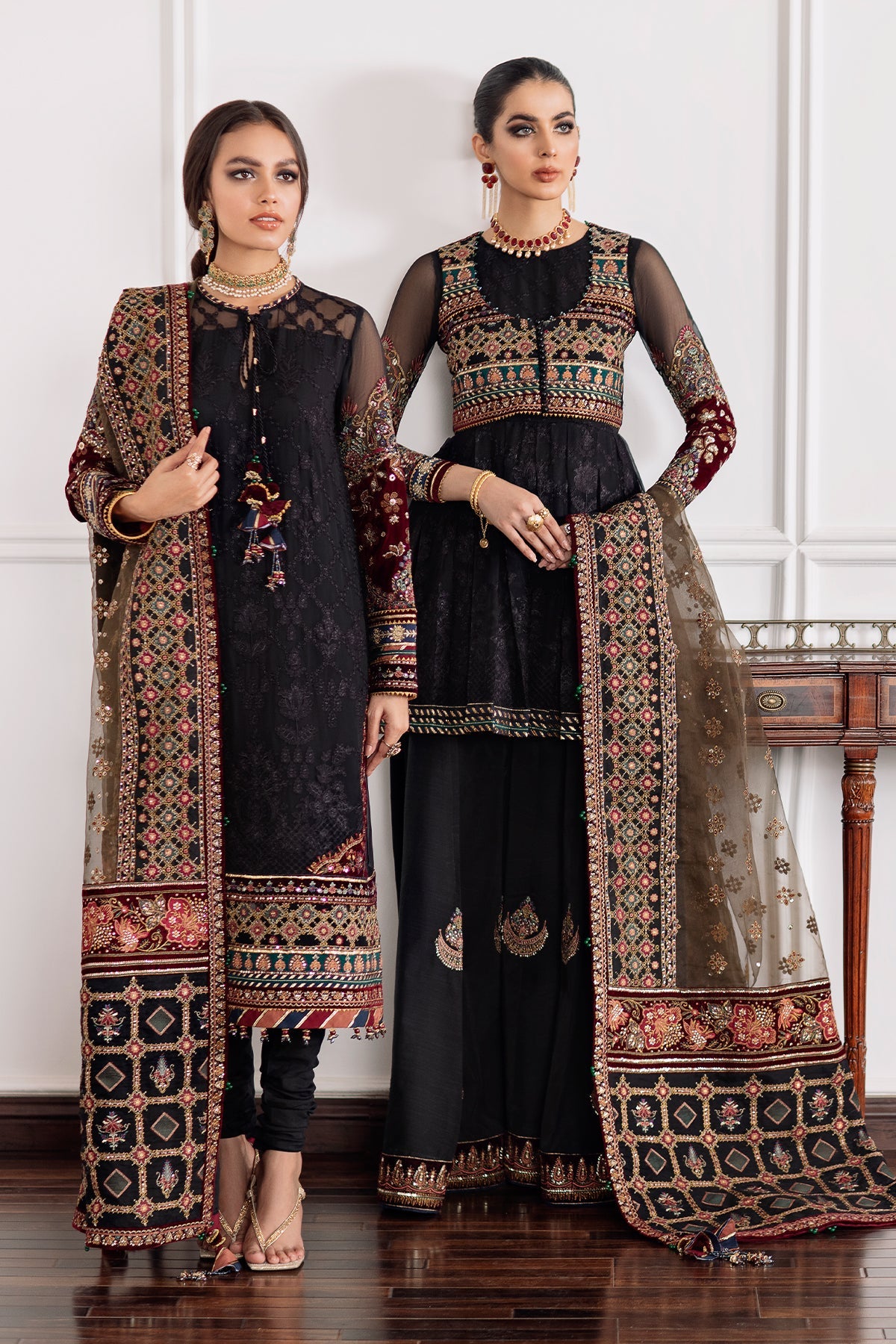 EMBROIDERED CHIFFON CH09-04 STITCHED