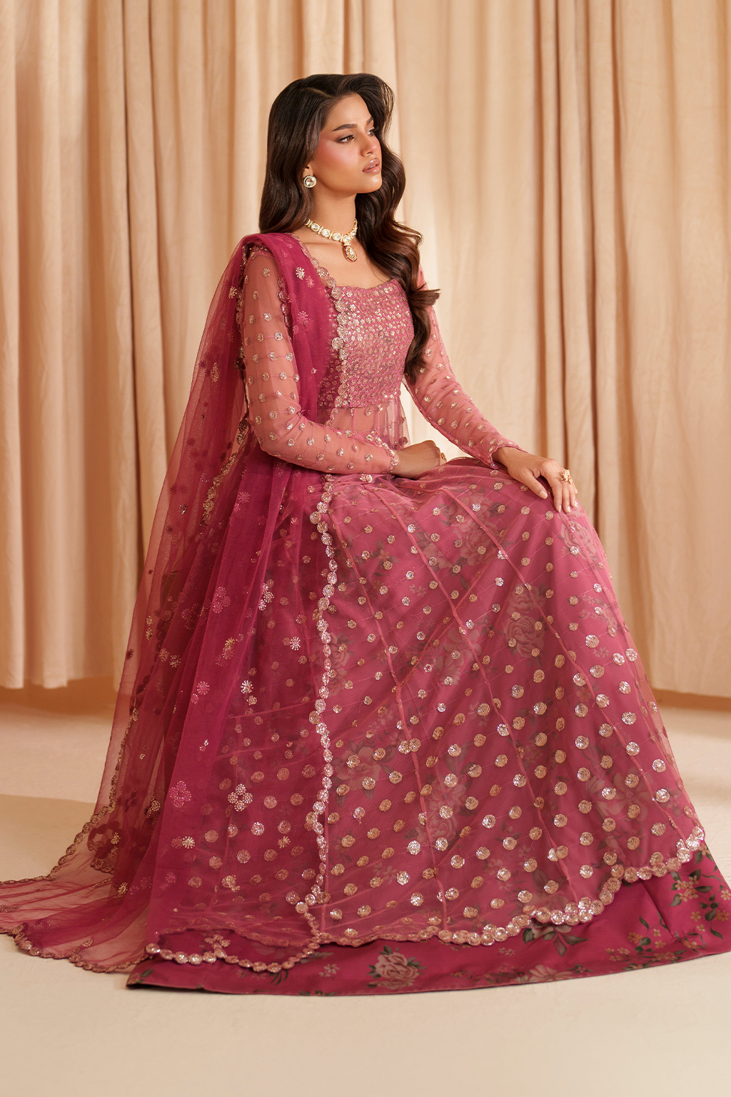 CC-72  Embroidered Net