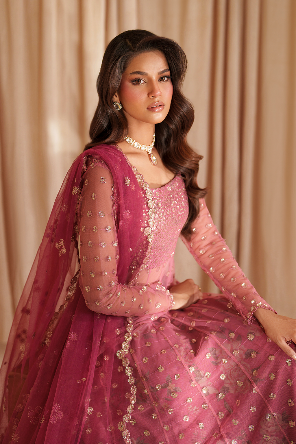 CC-72  Embroidered Net