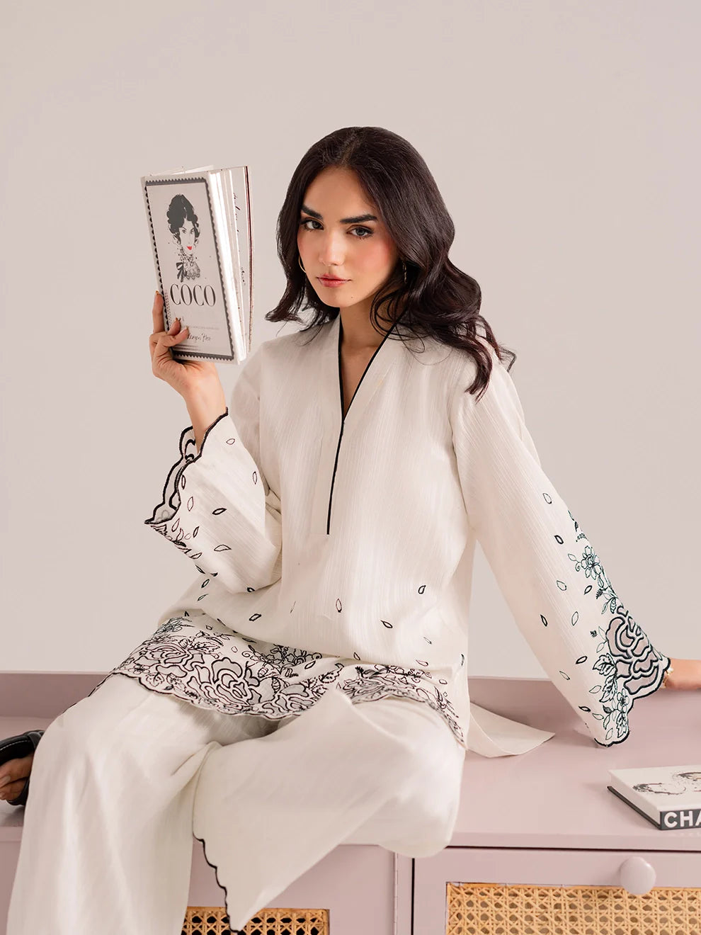Noirvale | 2Pc Embroidered Cotton Set