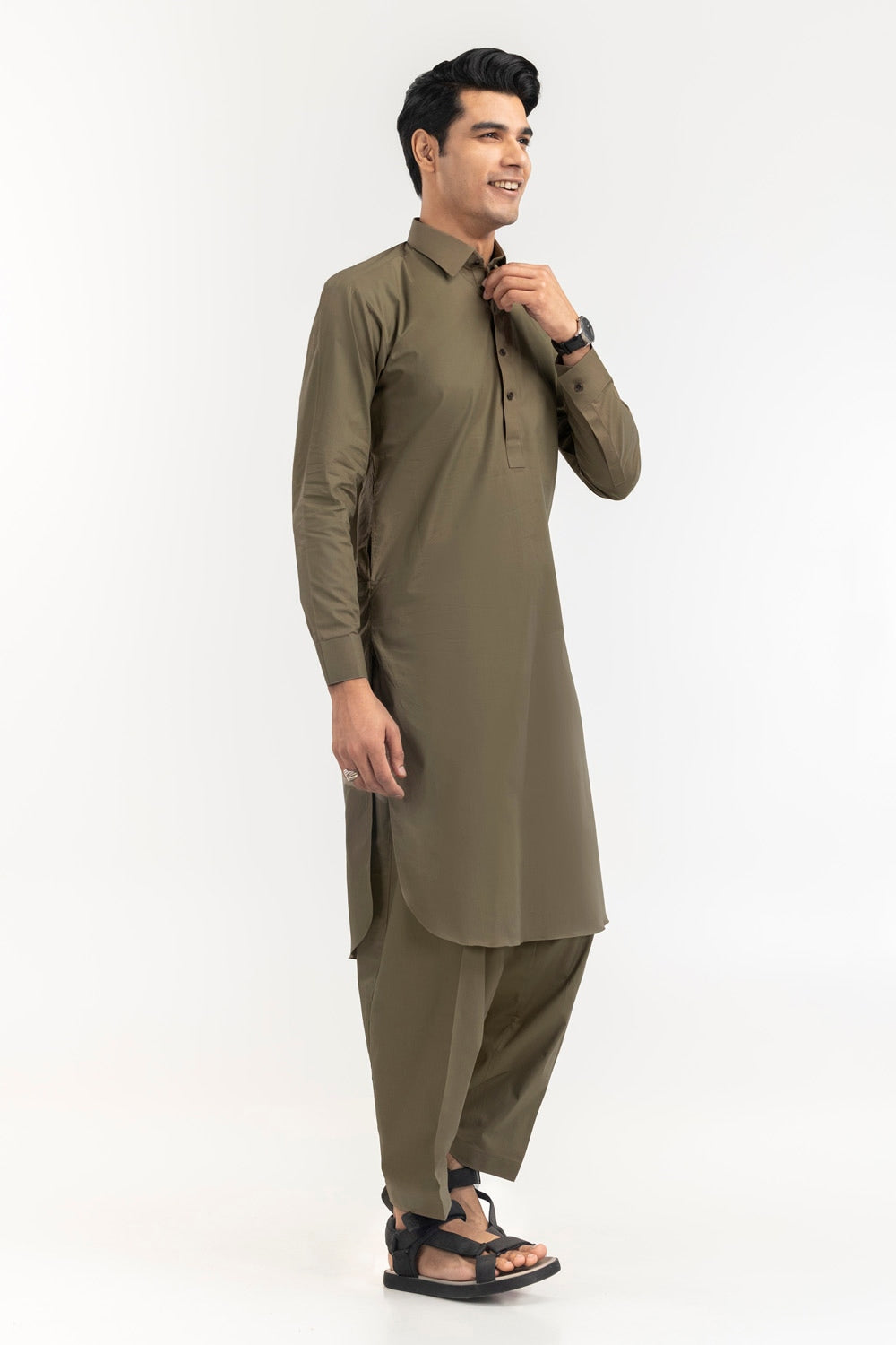 3 Piece Lacquer Printed Lawn Suit with Embroidered Lacquer Printed Denting Dupatta and Printed Trouser