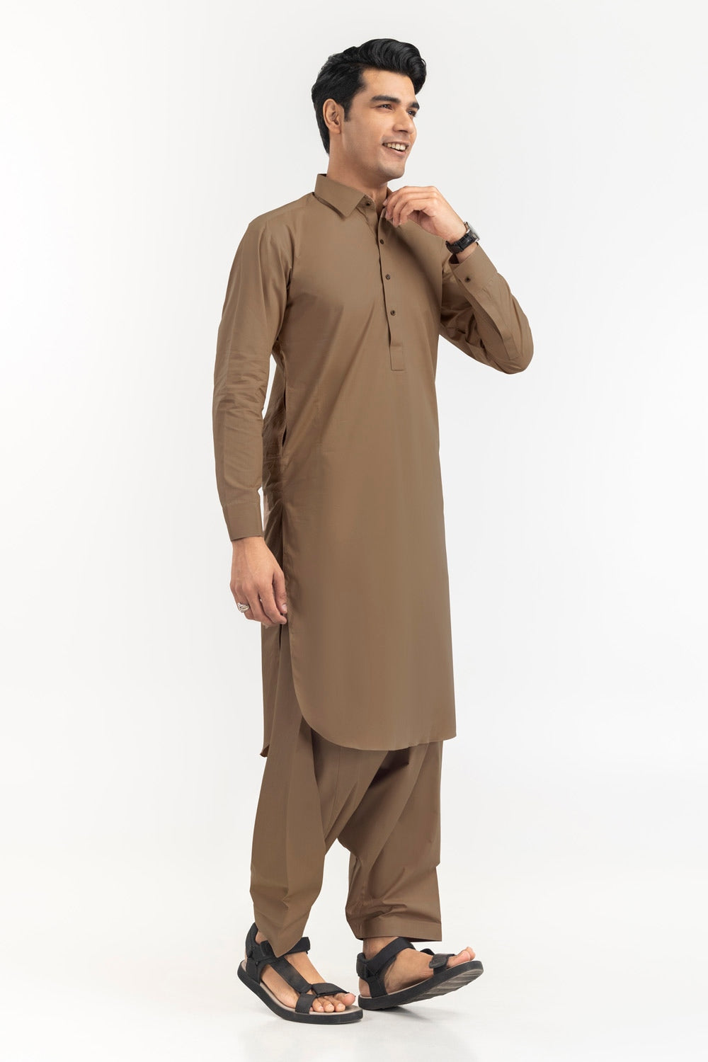 3 Piece Lacquer Printed Lawn Suit with Embroidered Lacquer Printed Denting Dupatta and Printed Trouser