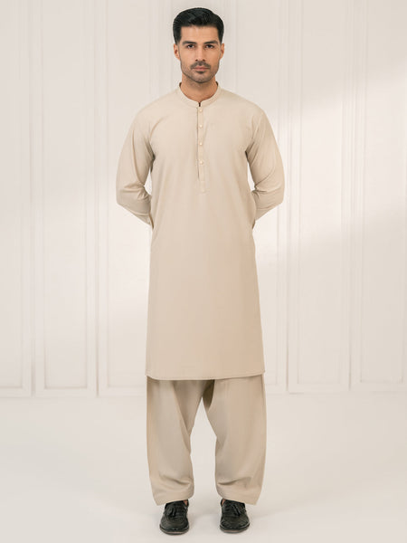Ivory Kameez Shalwar - AL-KS-3386