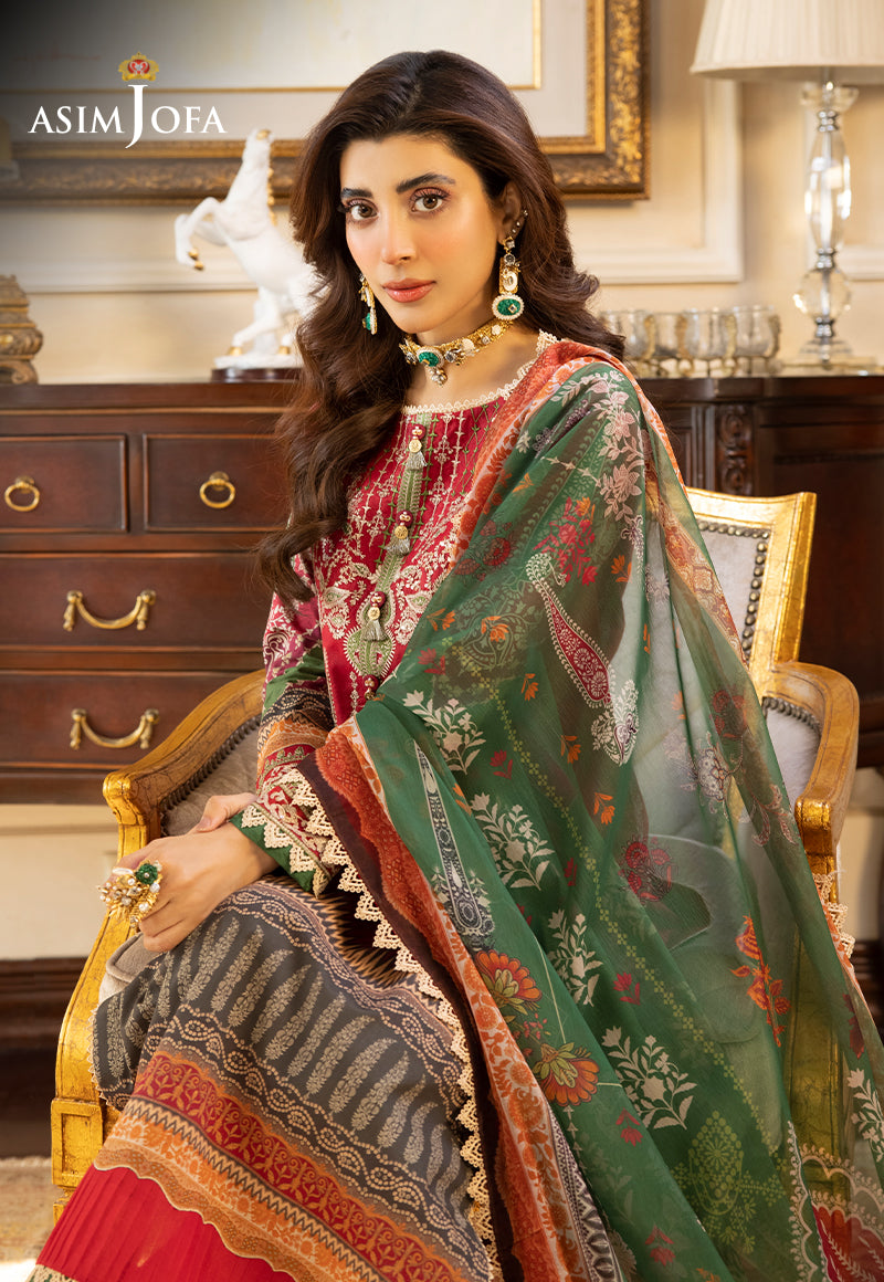 AJS-26 EMBROIDERED LAWN 3 PCS