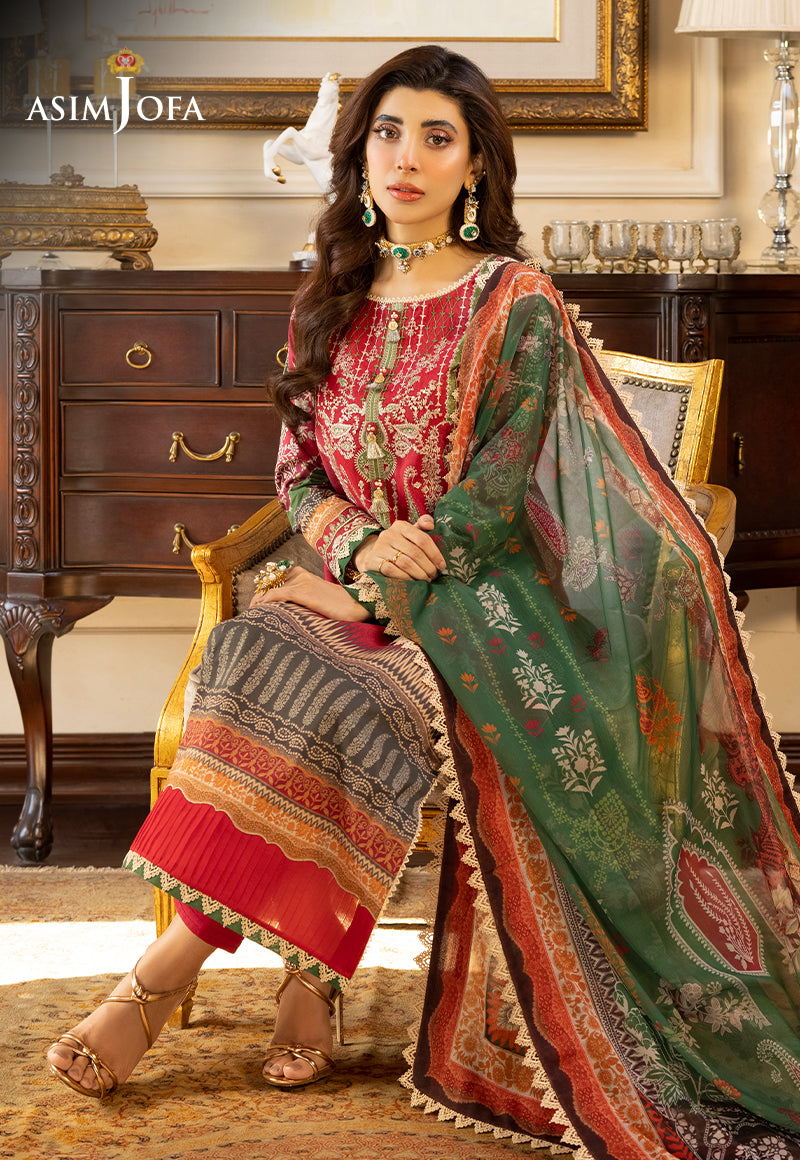 AJS-26 EMBROIDERED LAWN 3 PCS