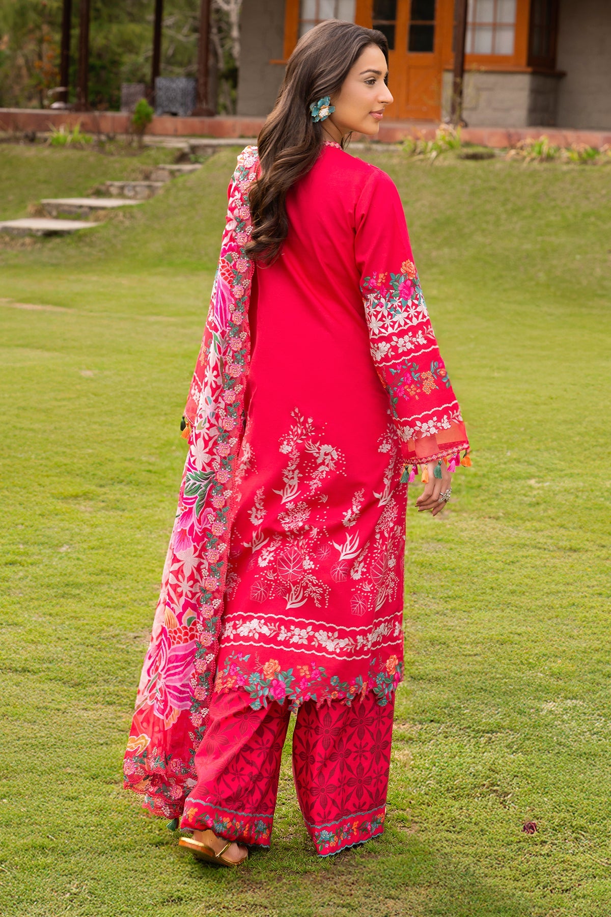 3-PC Unstitched Embroidered Lawn Collection RANG E BAHAR VOL 02 CRB6-09