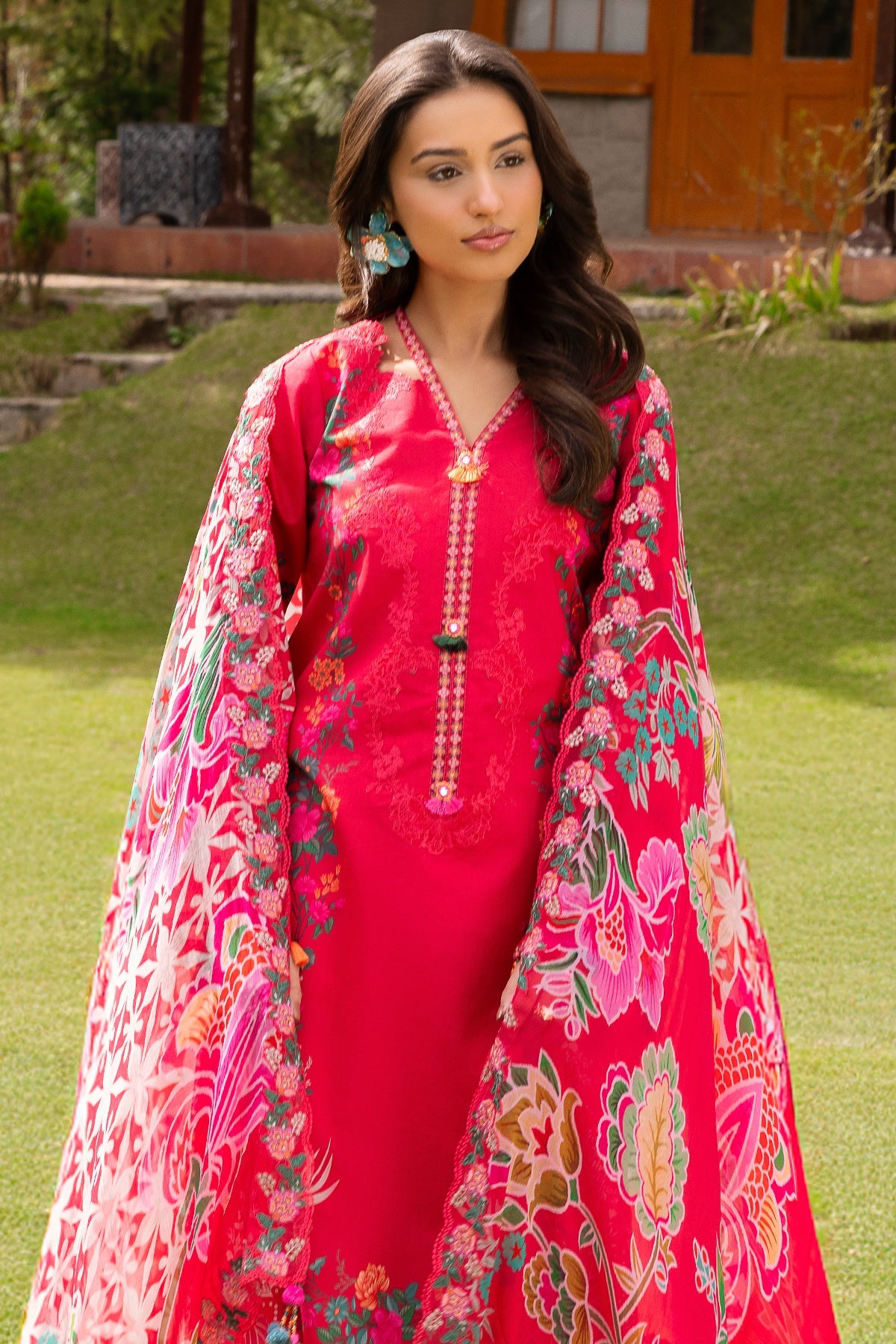 3-PC Unstitched Embroidered Lawn Collection RANG E BAHAR VOL 02 CRB6-09
