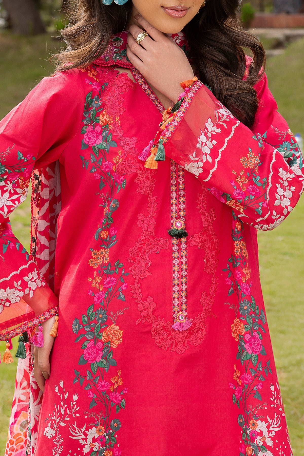 3-PC Unstitched Embroidered Lawn Collection RANG E BAHAR VOL 02 CRB6-09