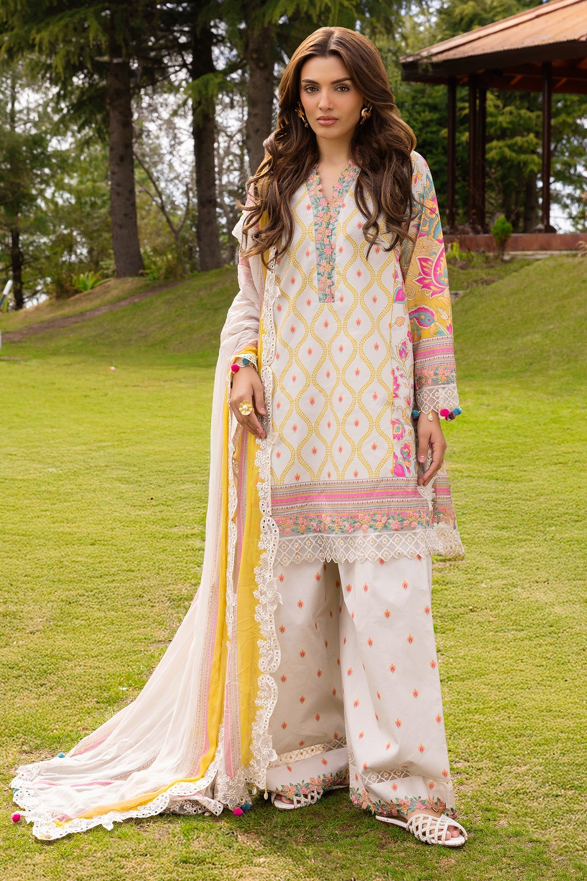 3-PC Unstitched Embroidered Lawn Collection RANG E BAHAR VOL 02 CRB6-10
