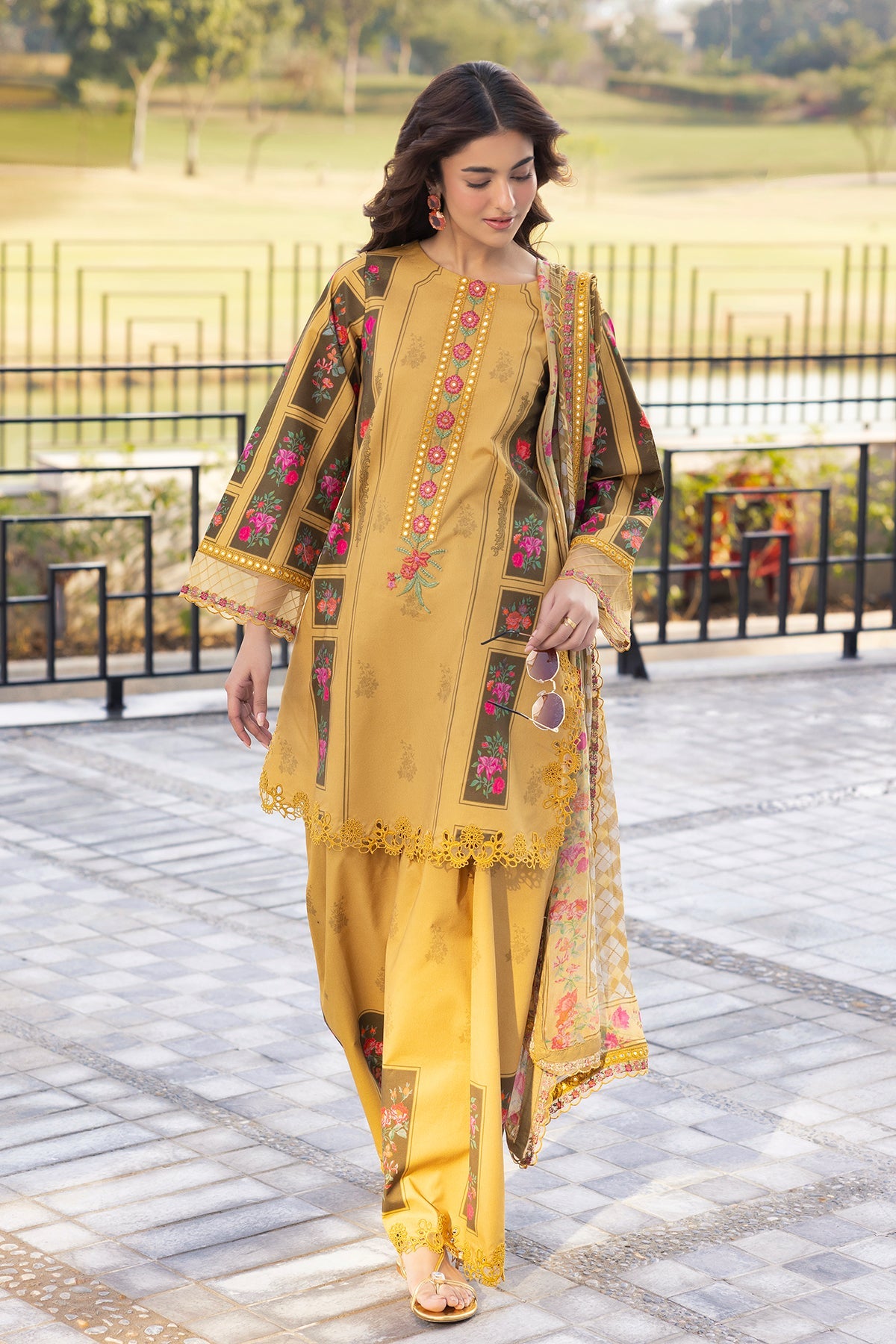 3-PC Unstitched Embroidered Lawn Collection  AN6-03