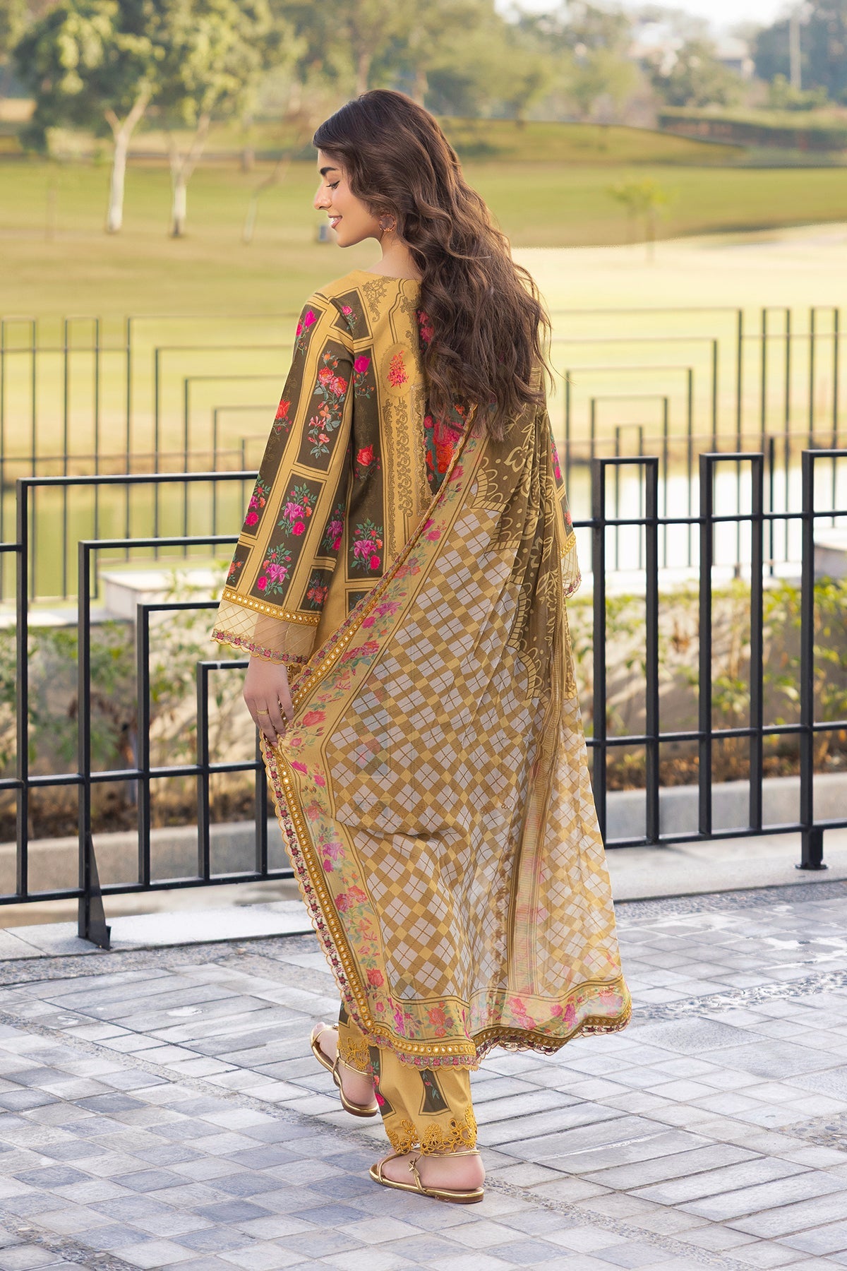 3-PC Unstitched Embroidered Lawn Collection  AN6-03