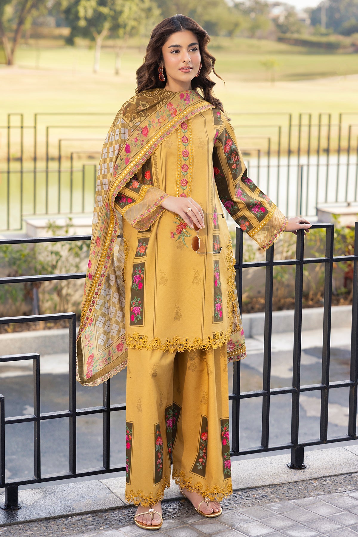 3-PC Unstitched Embroidered Lawn Collection  AN6-03
