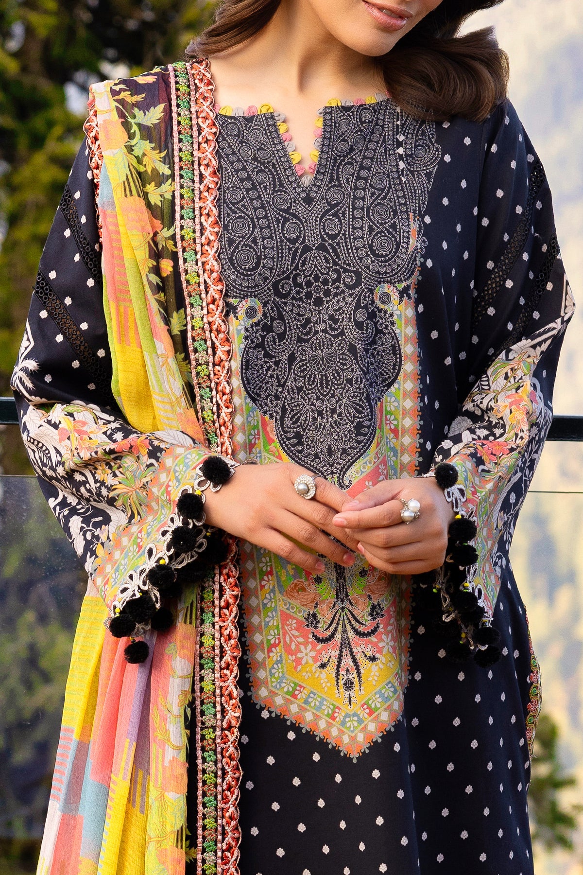 3-PC Unstitched Embroidered Lawn Collection RANG E BAHAR VOL 02 CRB6-15