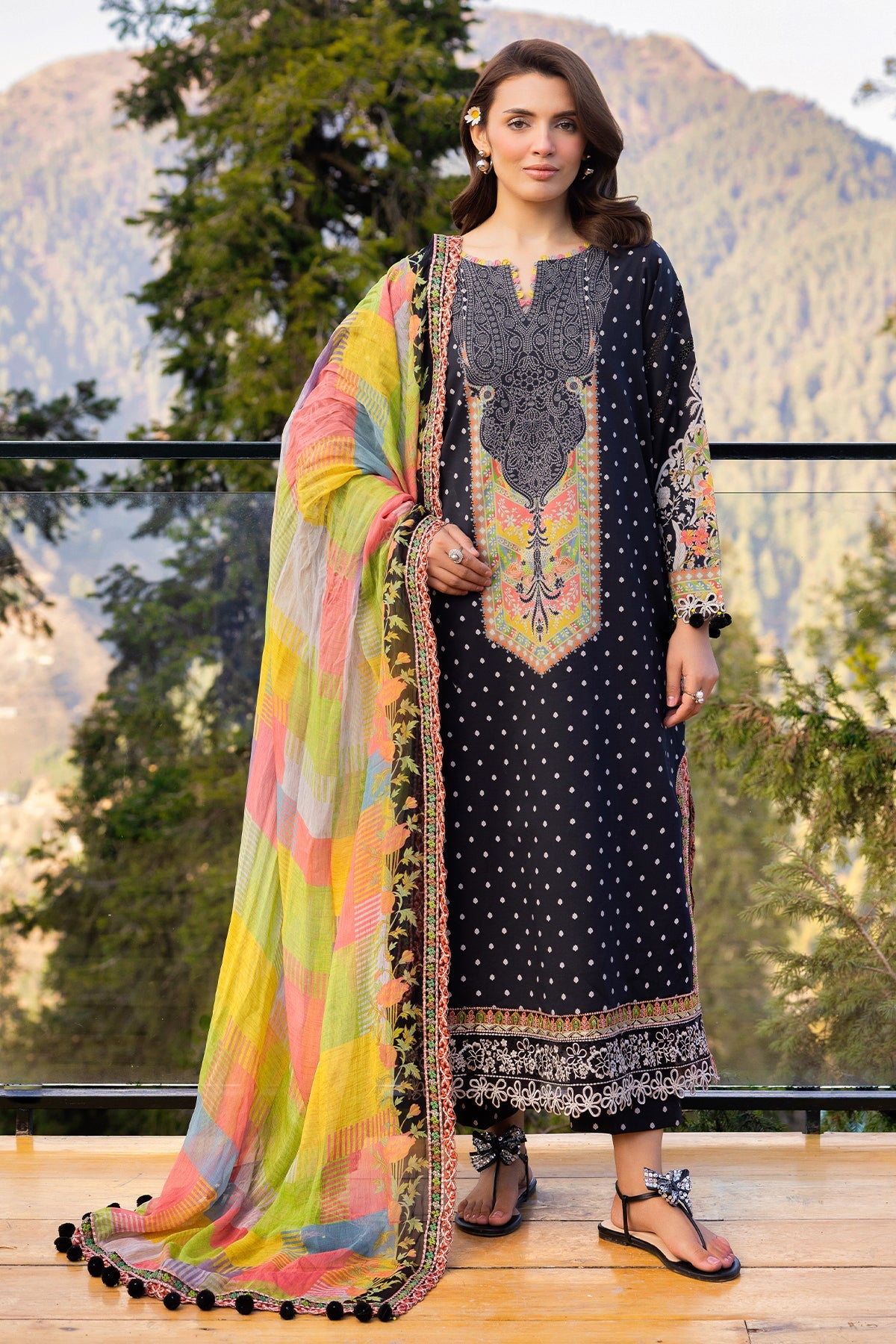 3-PC Unstitched Embroidered Lawn Collection RANG E BAHAR VOL 02 CRB6-15