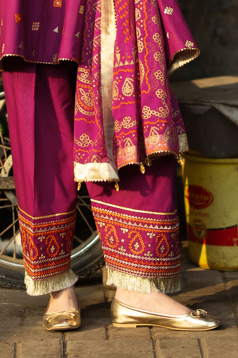 Embroidered Zari Khaddar Shirt