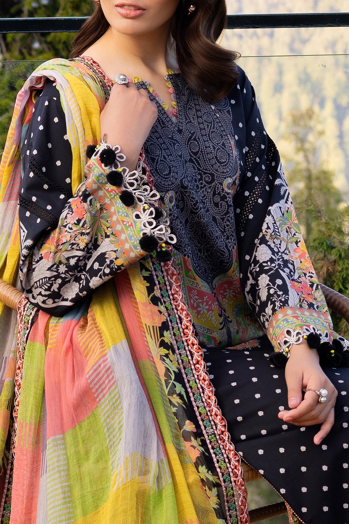 3-PC Unstitched Embroidered Lawn Collection RANG E BAHAR VOL 02 CRB6-15