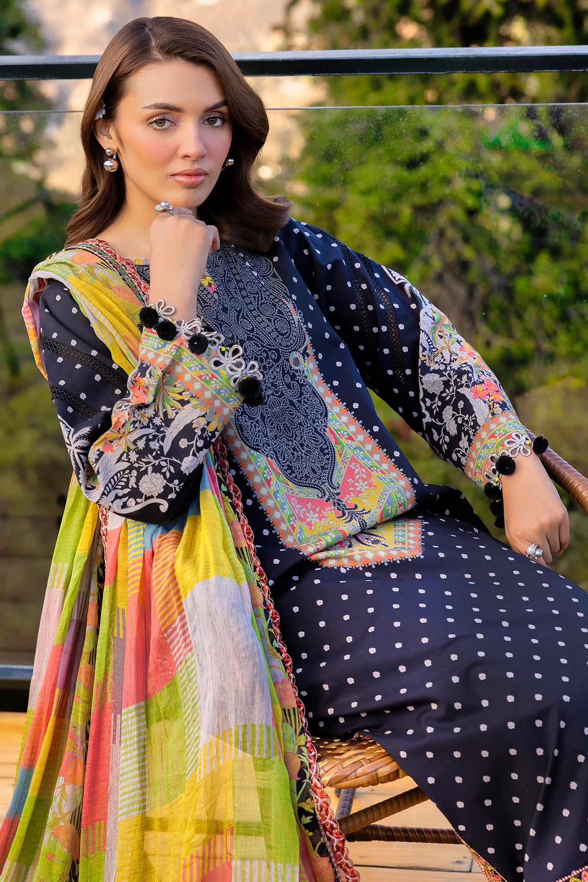 3-PC Unstitched Embroidered Lawn Collection RANG E BAHAR VOL 02 CRB6-15