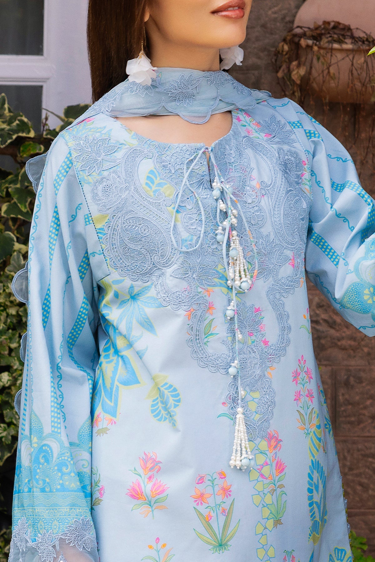 3-PC Unstitched Embroidered Lawn Collection RANG E BAHAR VOL 02 CRB6-18