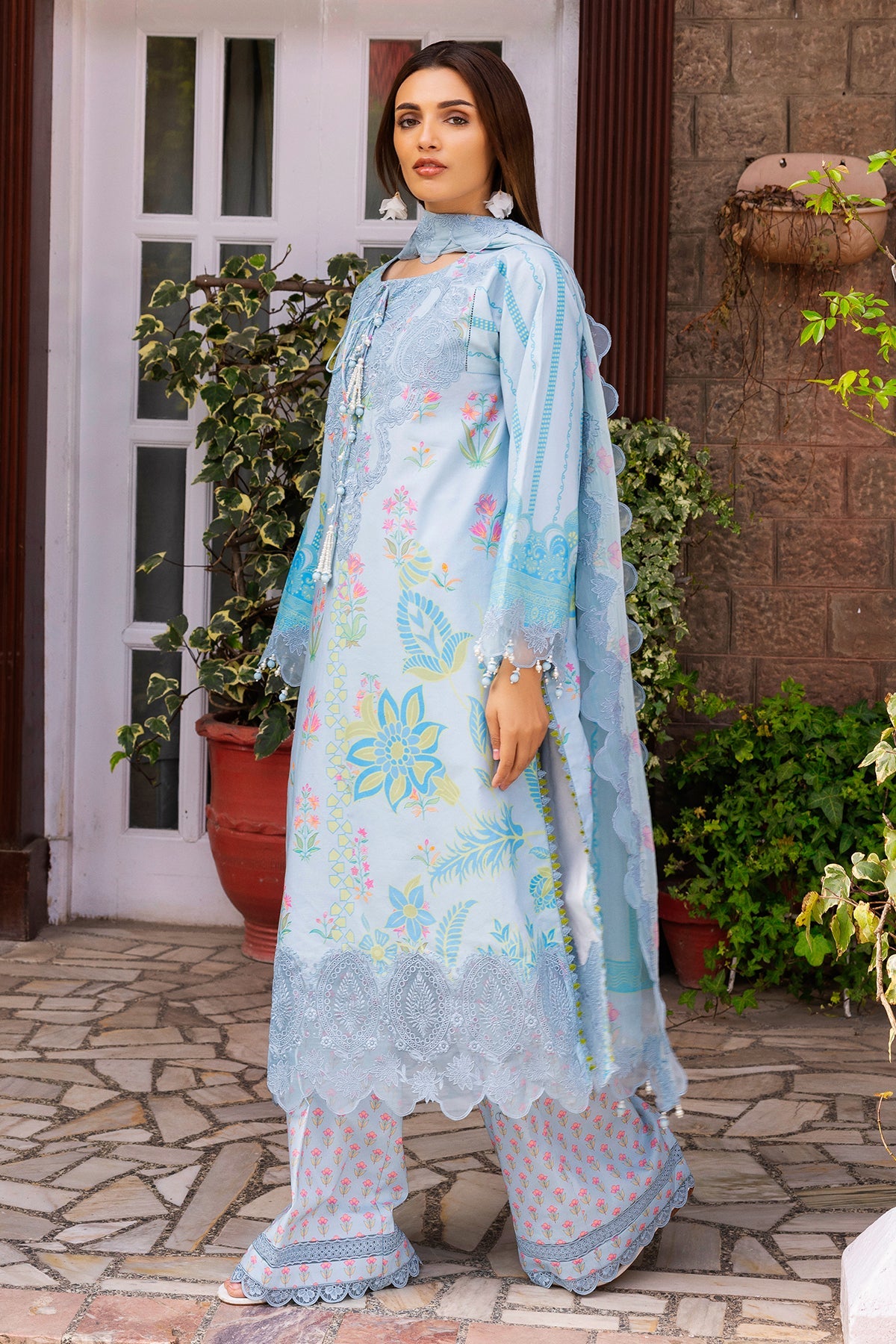 3-PC Unstitched Embroidered Lawn Collection RANG E BAHAR VOL 02 CRB6-18