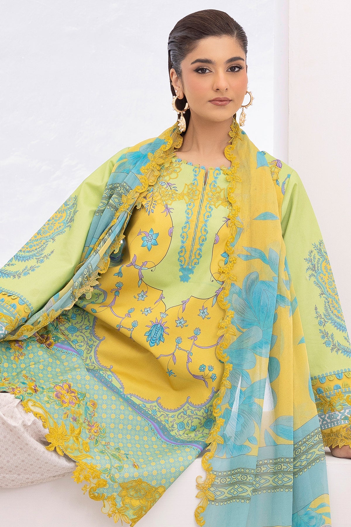 3-PC Unstitched Embroidered Lawn Collection CRB6-26