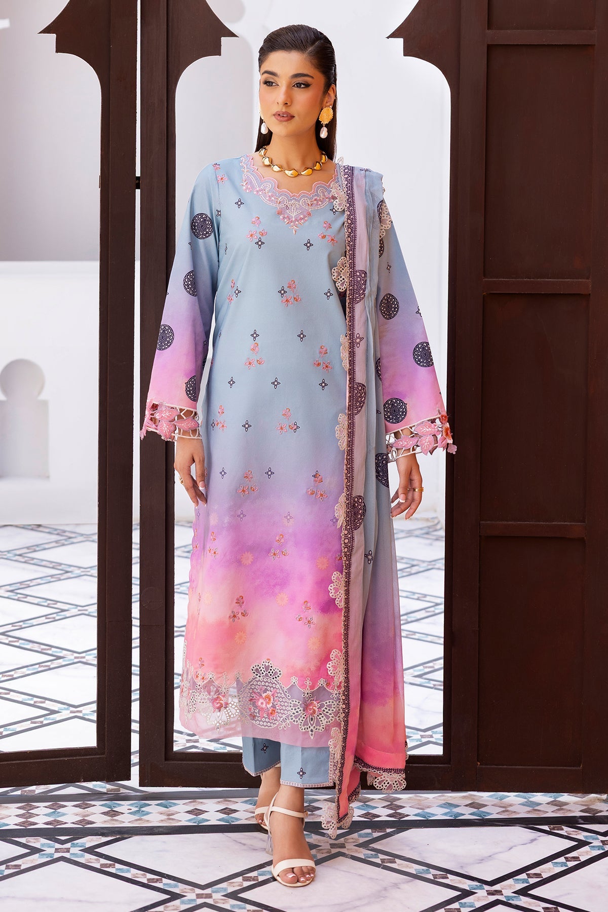 3-PC Unstitched Embroidered Lawn Collection CRB6-23