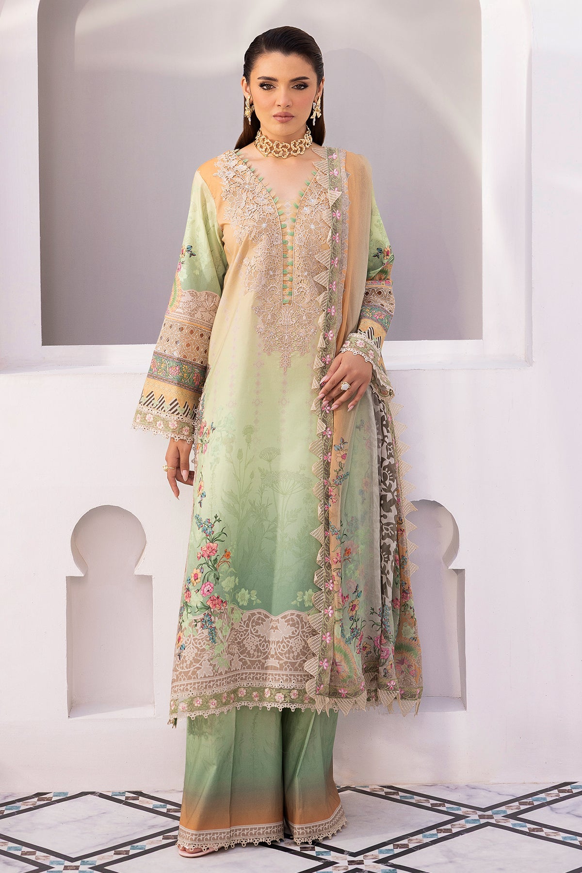 3-PC Unstitched Embroidered Lawn Collection CRB6-22