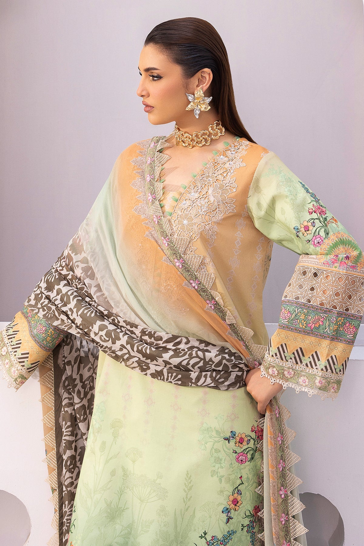 3-PC Unstitched Embroidered Lawn Collection CRB6-22