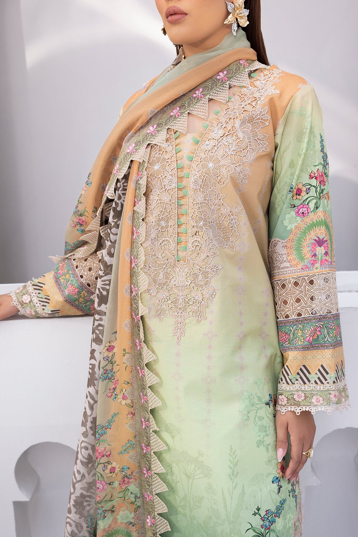 3-PC Unstitched Embroidered Lawn Collection CRB6-22