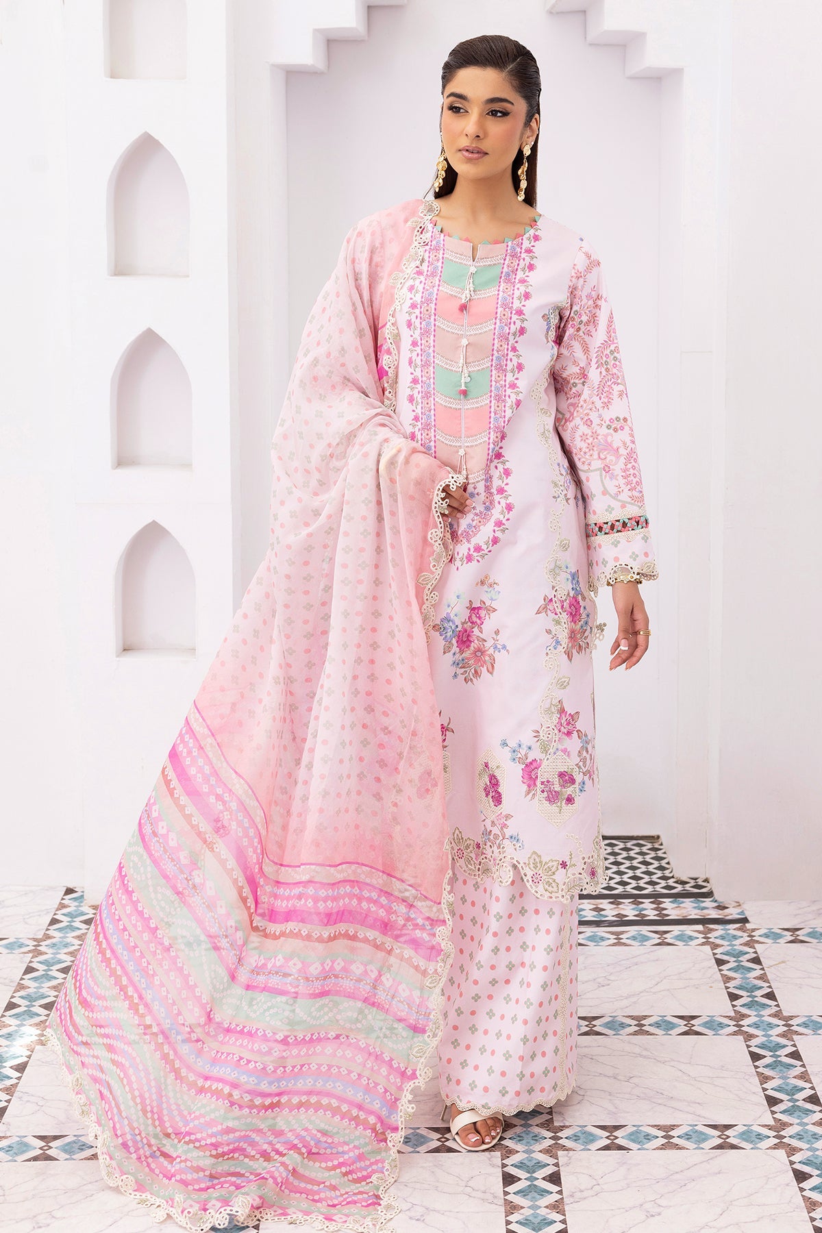 3-PC Unstitched Embroidered Lawn Collection CRB6-24