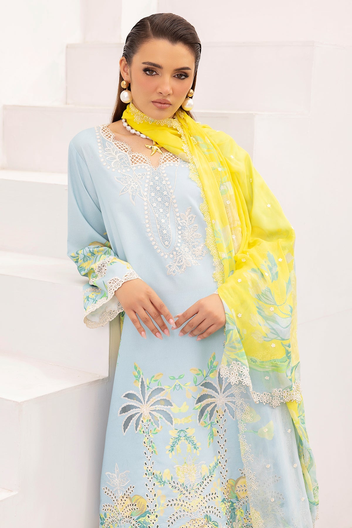 3-PC Unstitched Embroidered Lawn Collection CRB6-25