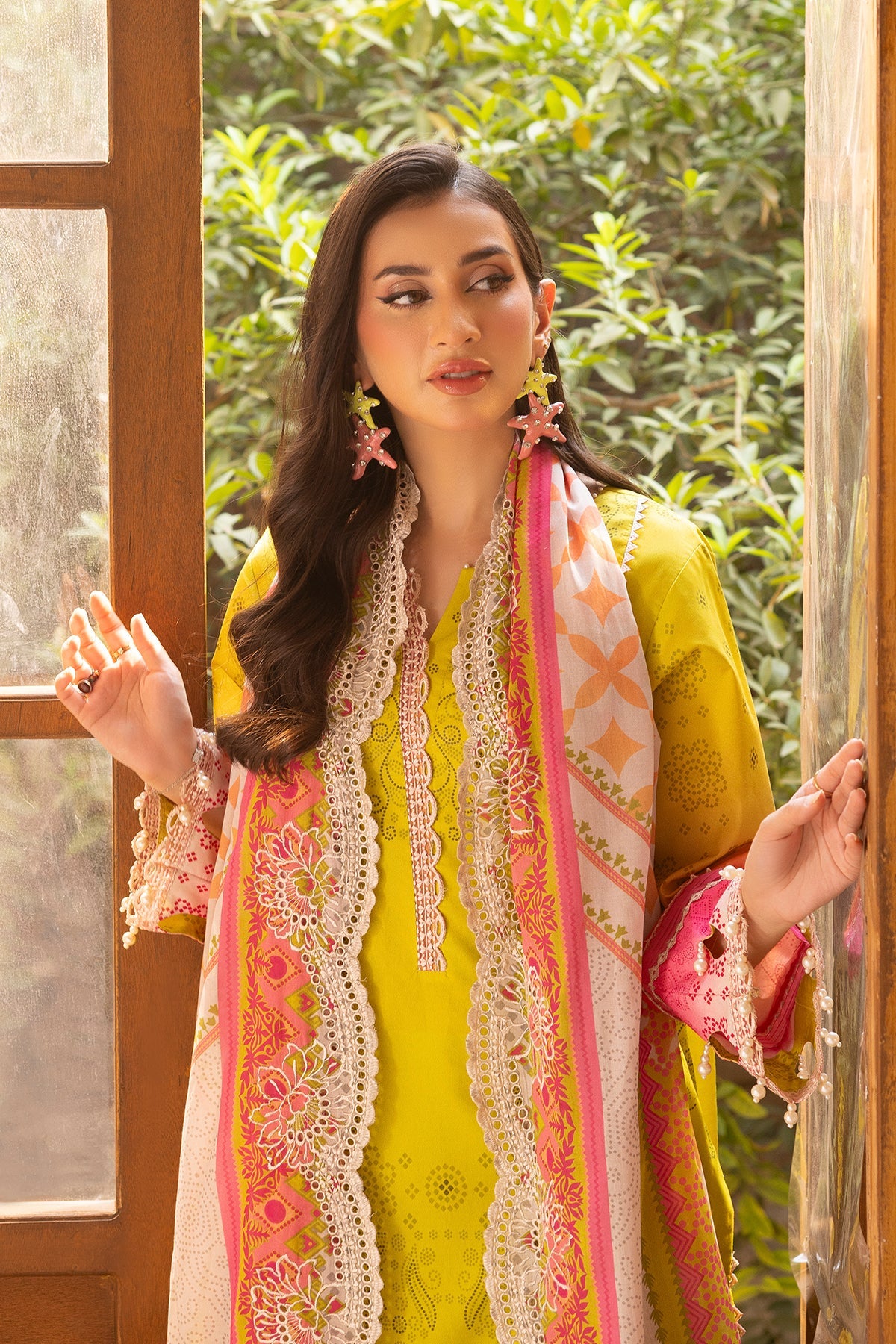 3-PC Unstitched Embroidered Lawn RN6-06