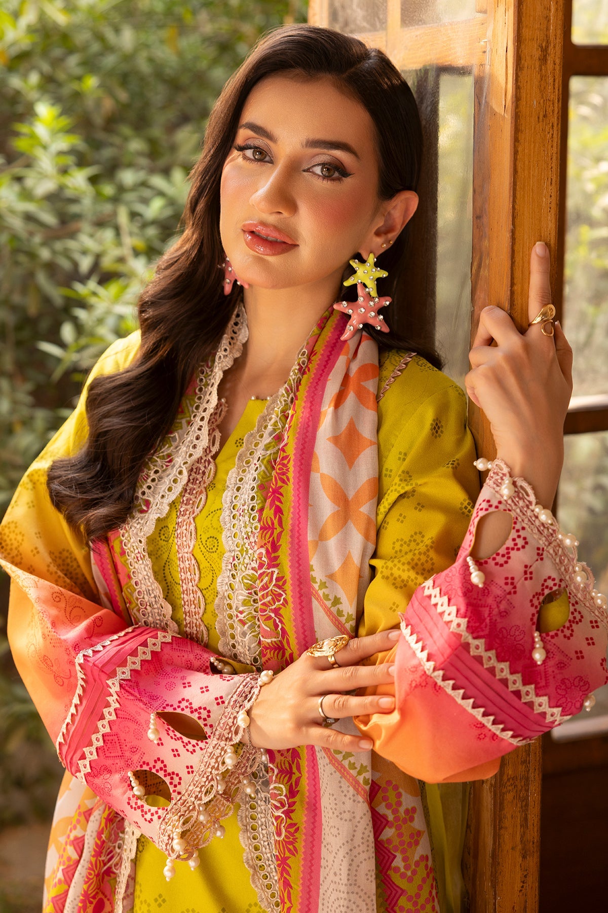 3-PC Unstitched Embroidered Lawn RN6-06