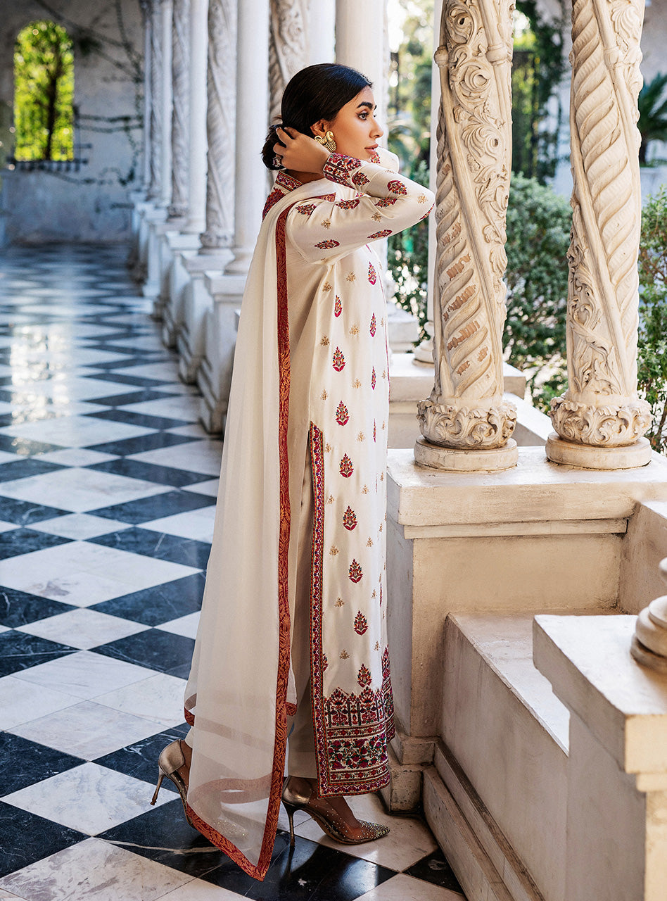 White Orchid Kashmiri Embroidery