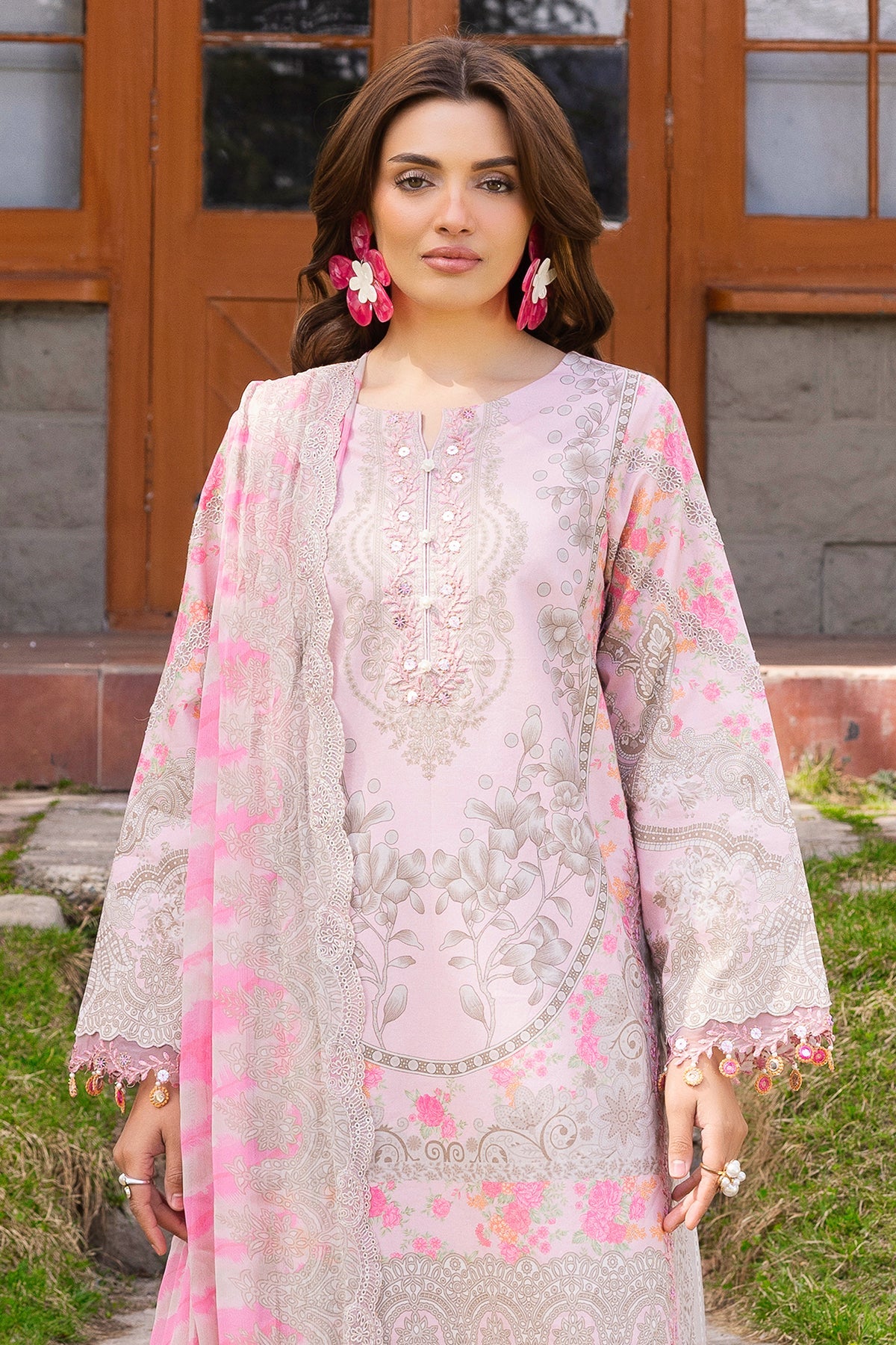 3-PC Unstitched Embroidered Lawn Collection RANG E BAHAR VOL 02 CRB6-12
