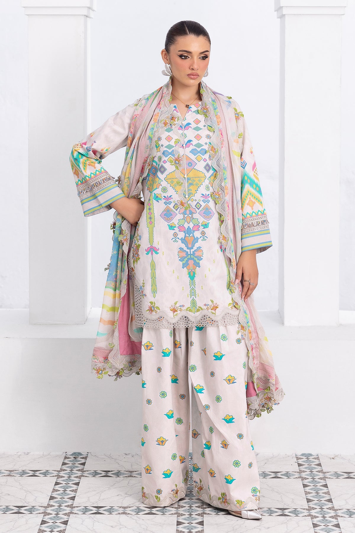3-PC Unstitched Embroidered Lawn Collection CRB6-21