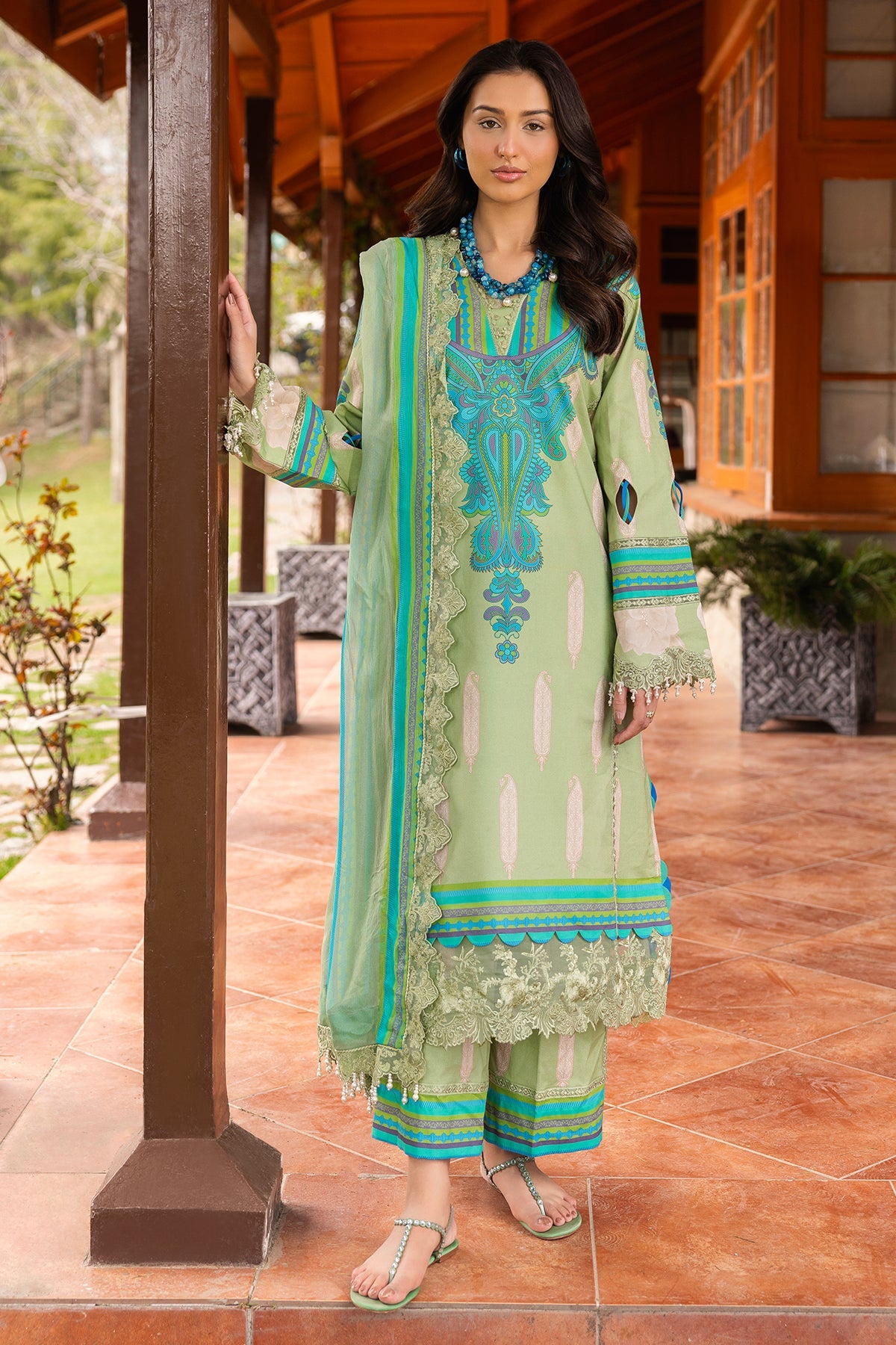 3-PC Unstitched Embroidered Lawn Collection RANG E BAHAR VOL 02 CRB6-13