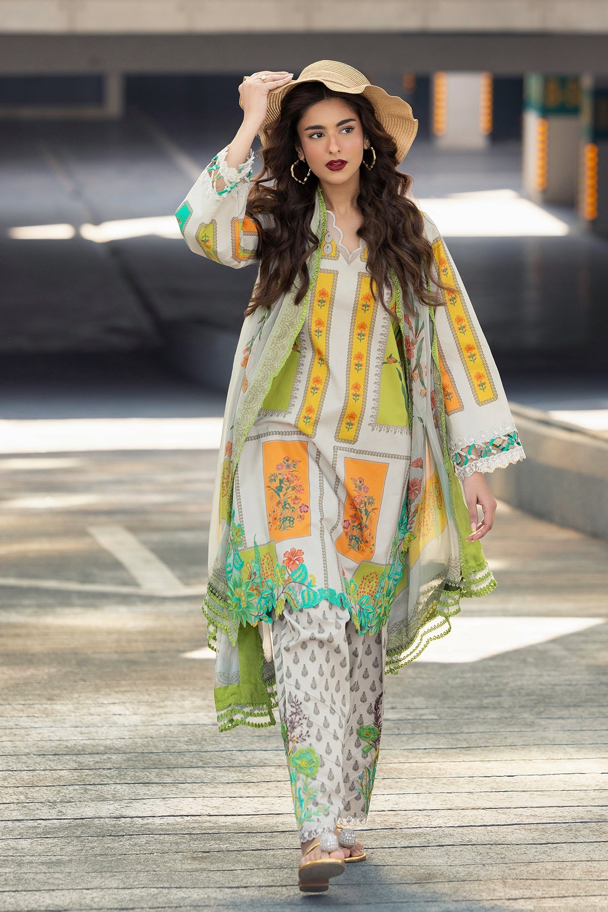 3-PC Unstitched Embroidered Lawn Collection AG6-04