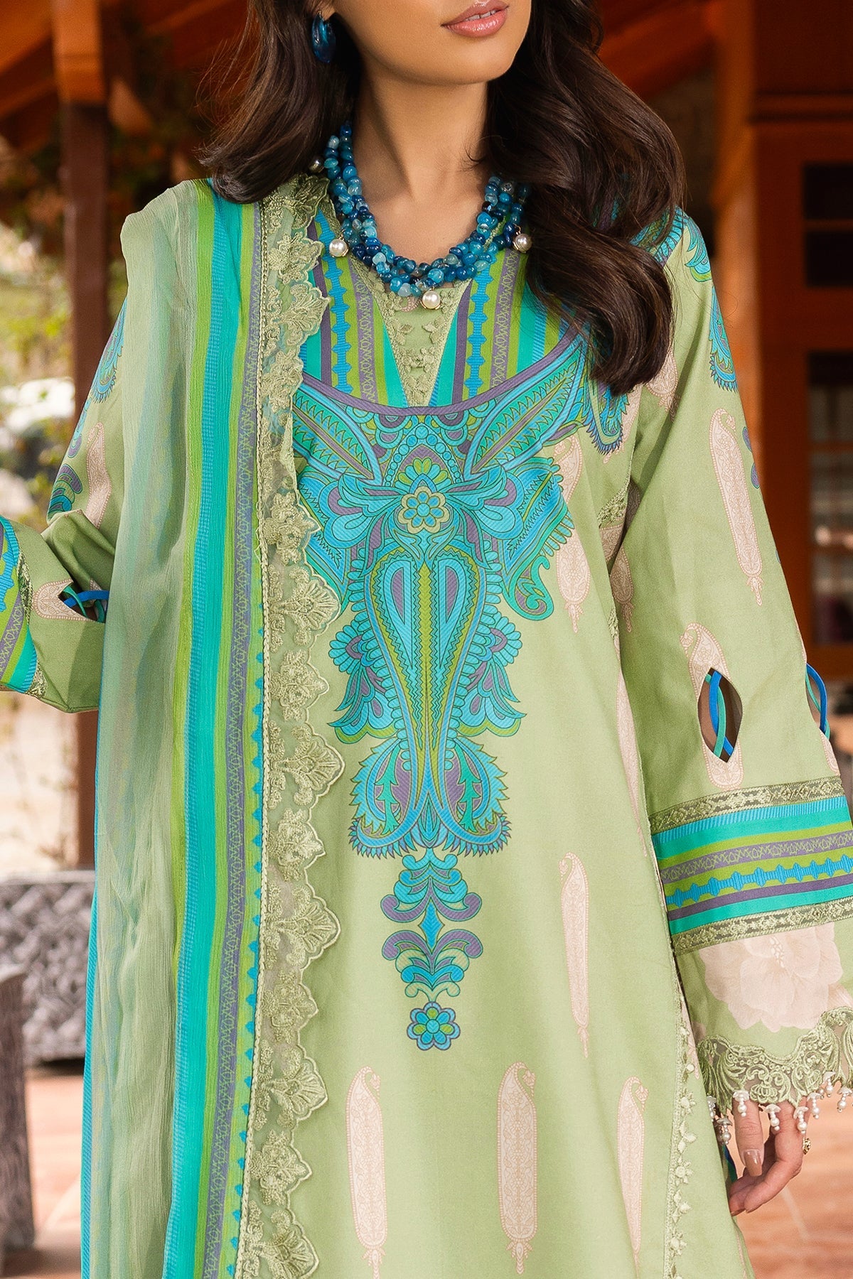 3-PC Unstitched Embroidered Lawn Collection RANG E BAHAR VOL 02 CRB6-13