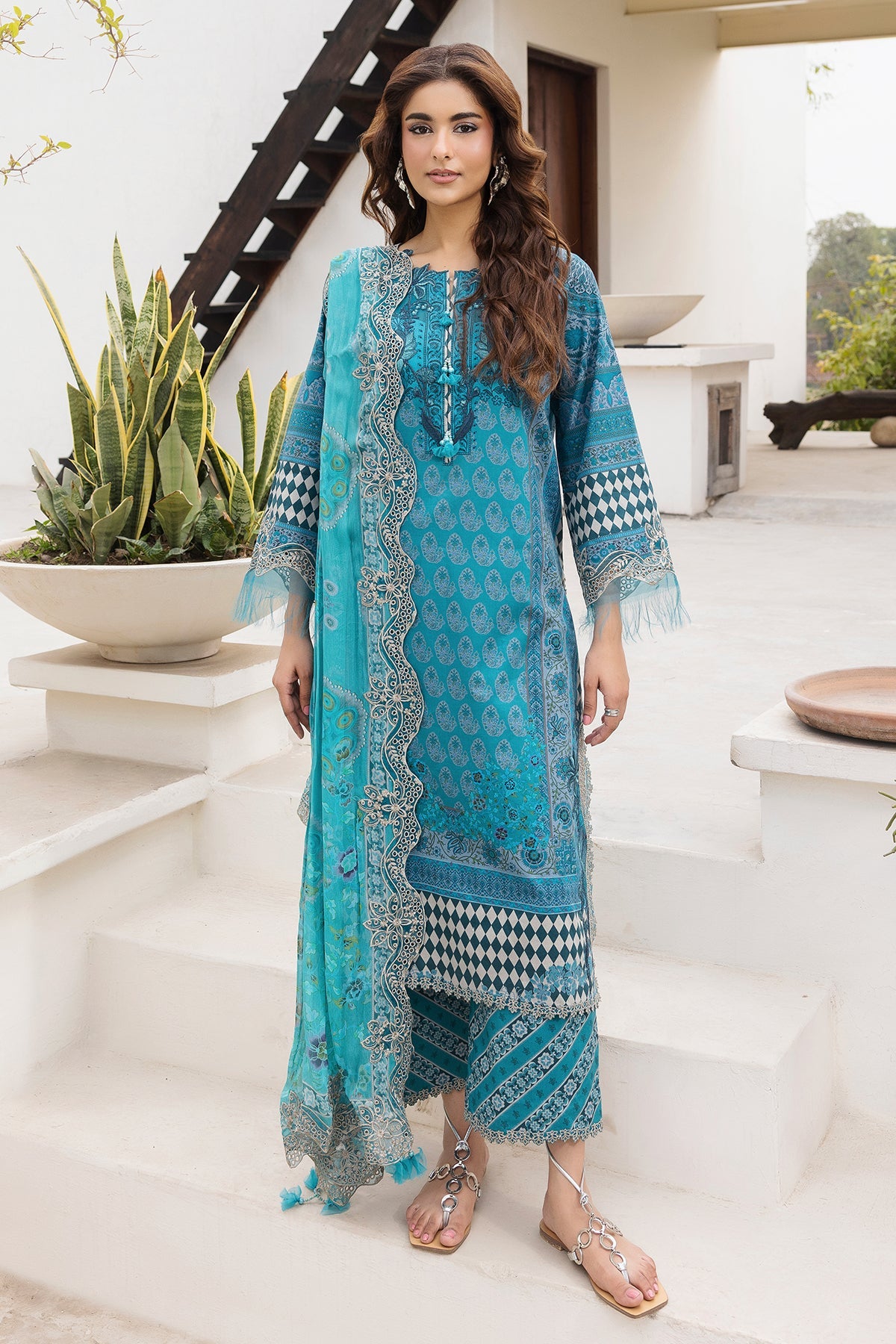 3-PC Unstitched Embroidered Lawn Collection CC6-24