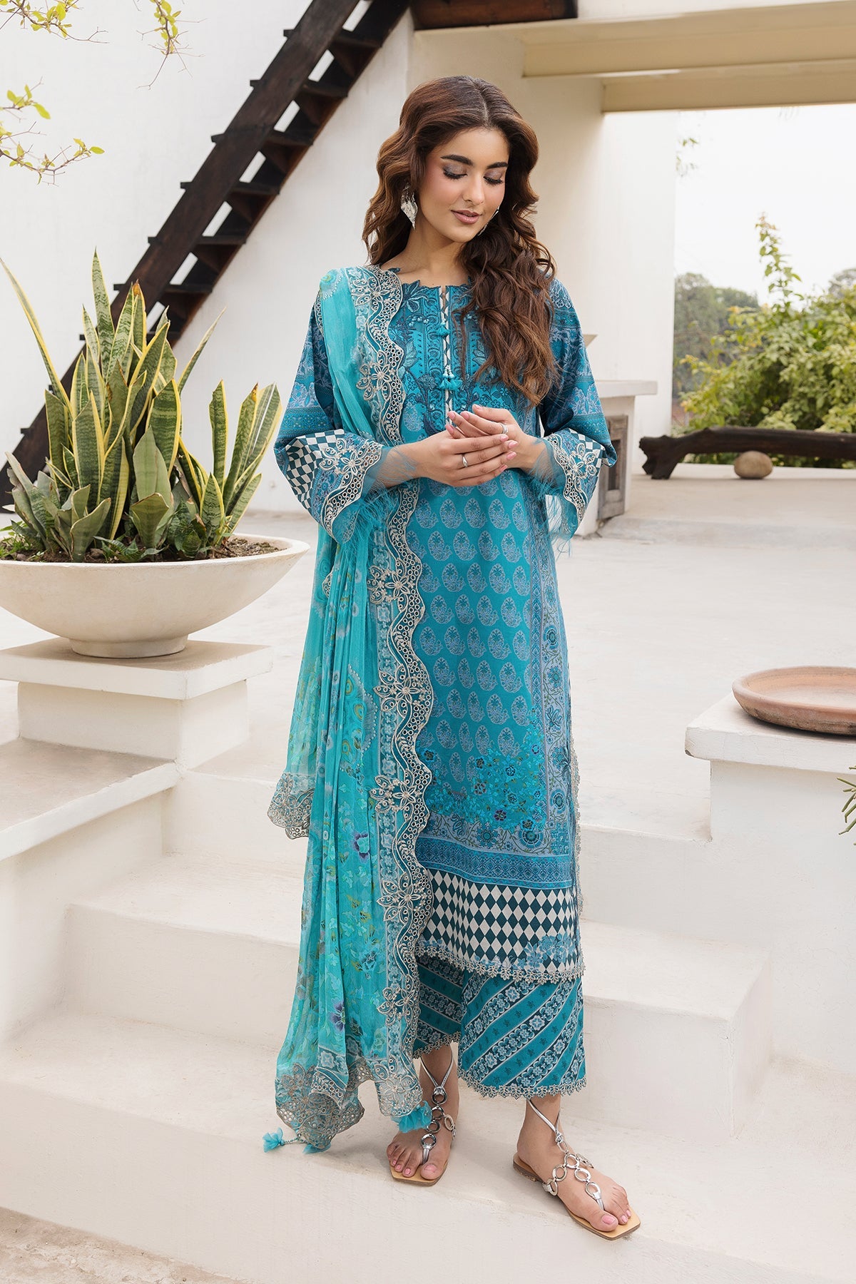 3-PC Unstitched Embroidered Lawn Collection CC6-24